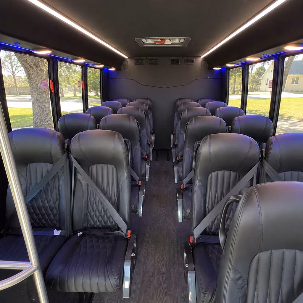 Fort Collins Airport Shuttle & Transportation party bus interior