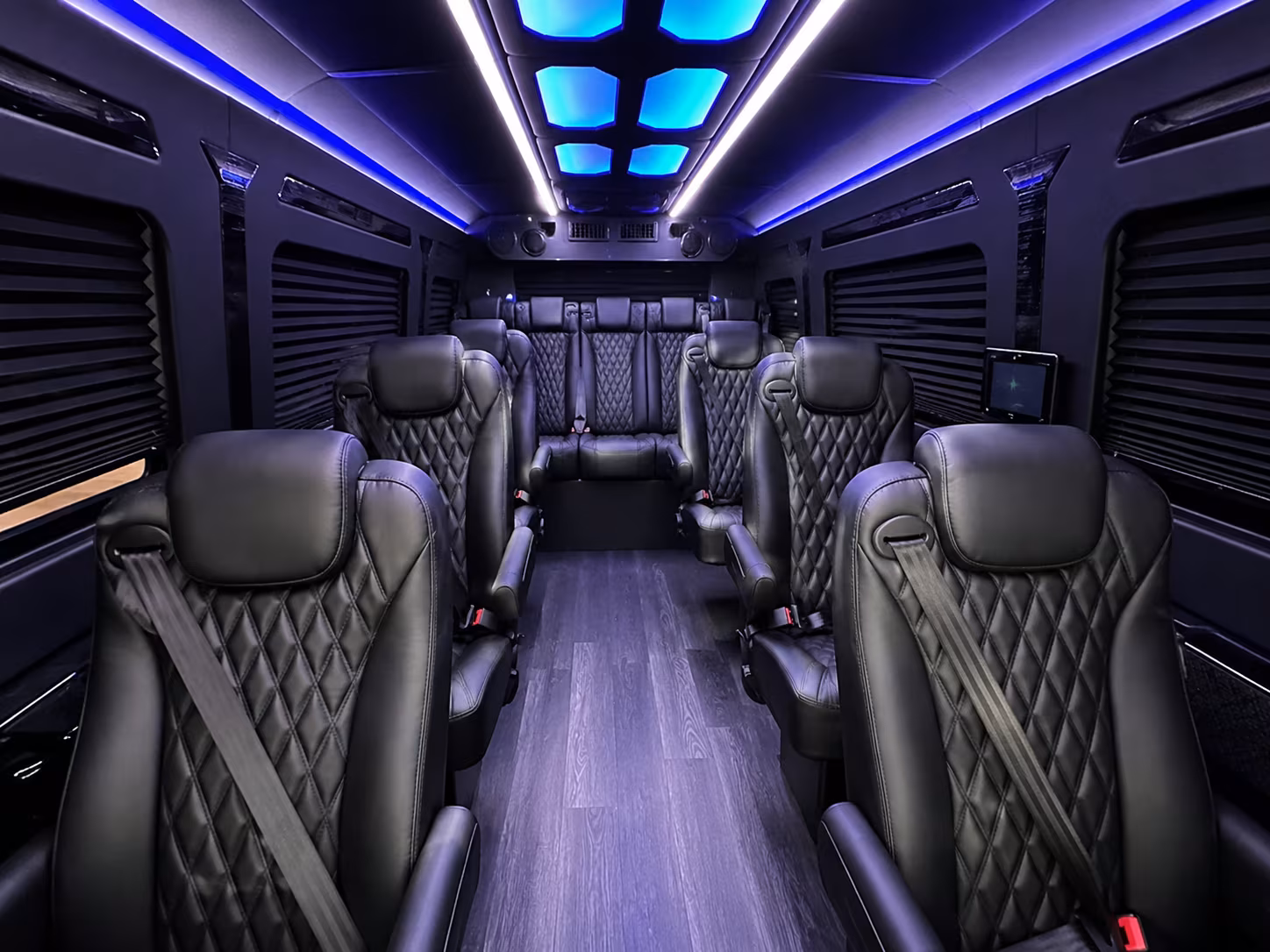Fort Collins Airport Shuttle & Transportation party bus interior