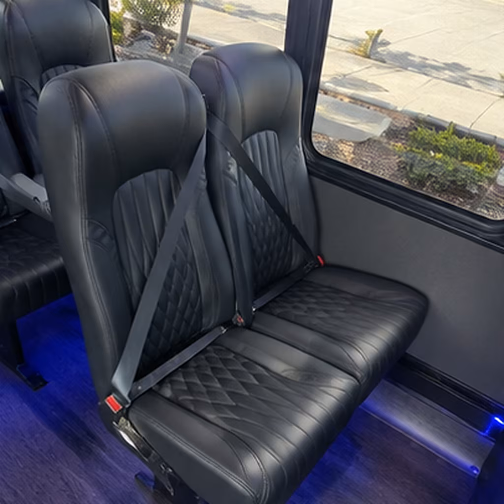 Fort Collins Airport Shuttle & Transportation party bus interior