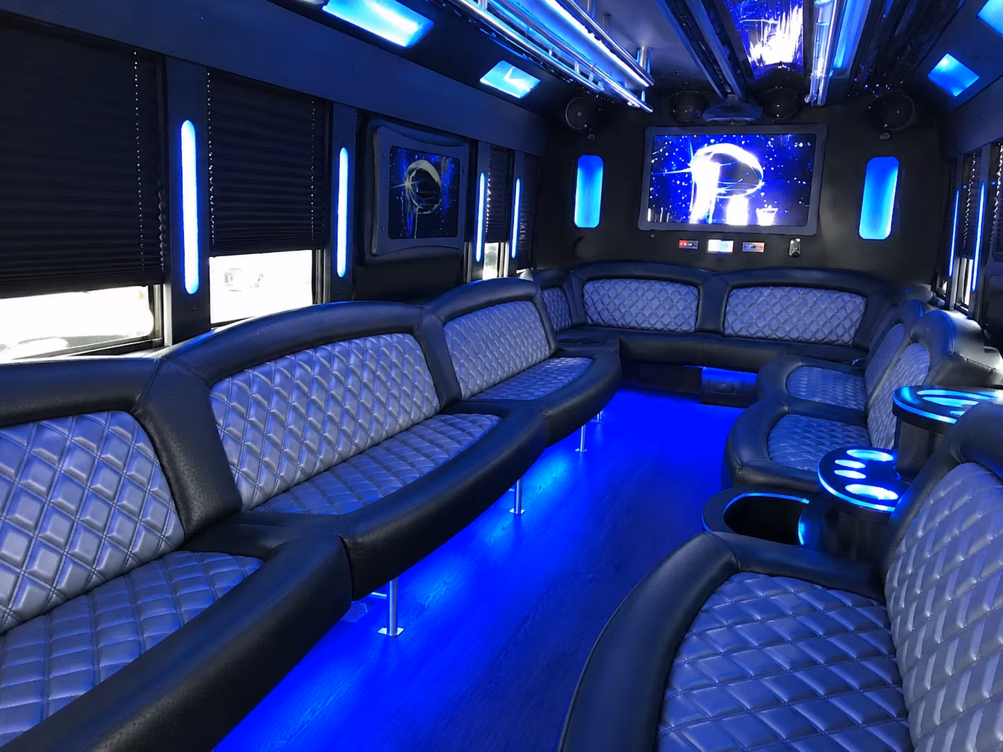 Fort Collins Bachelor & Bachelorette Transportation party bus interior