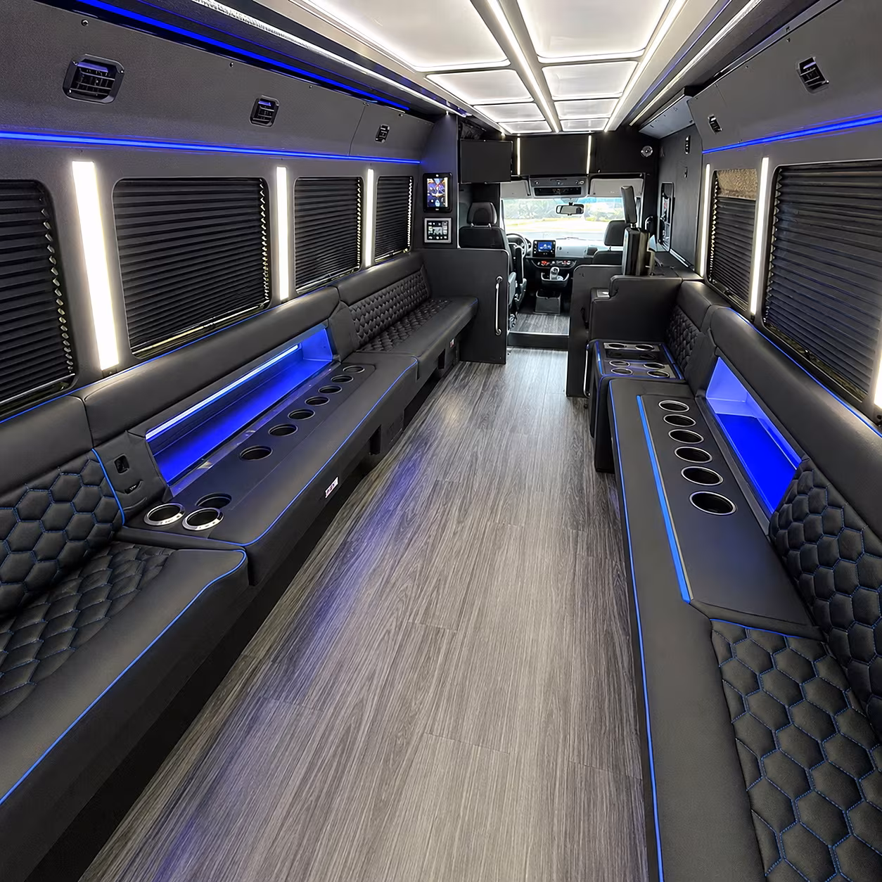 Fort Collins Bachelor & Bachelorette Transportation party bus interior