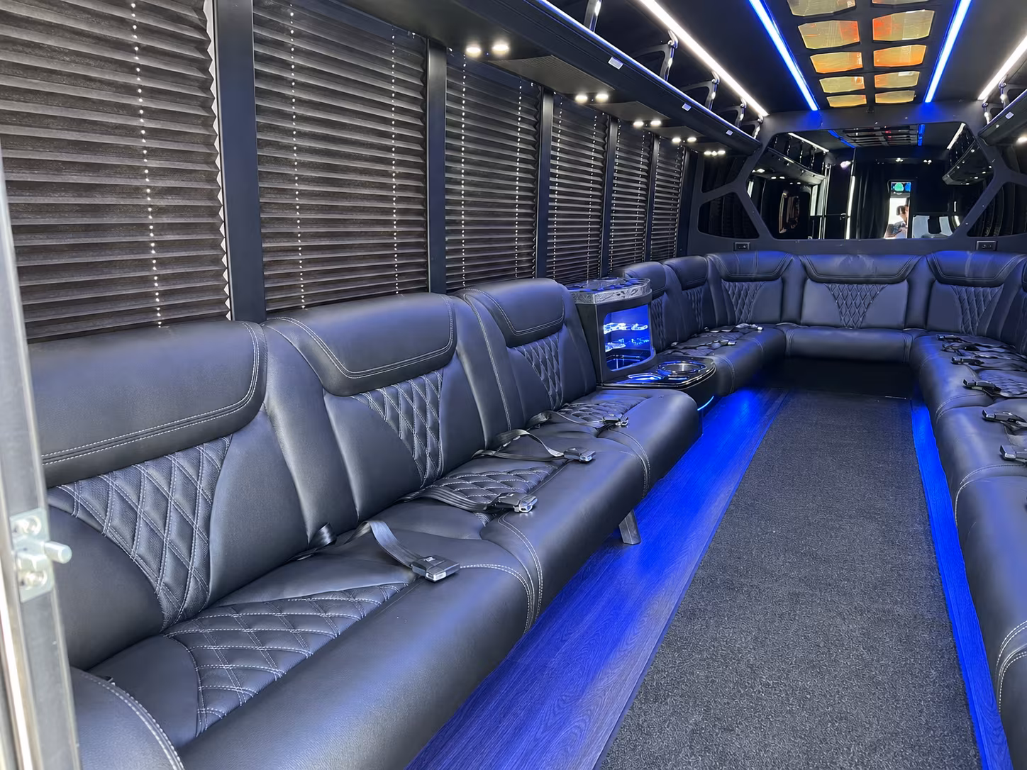 Fort Collins Prom & Homecoming Transportation party bus interior