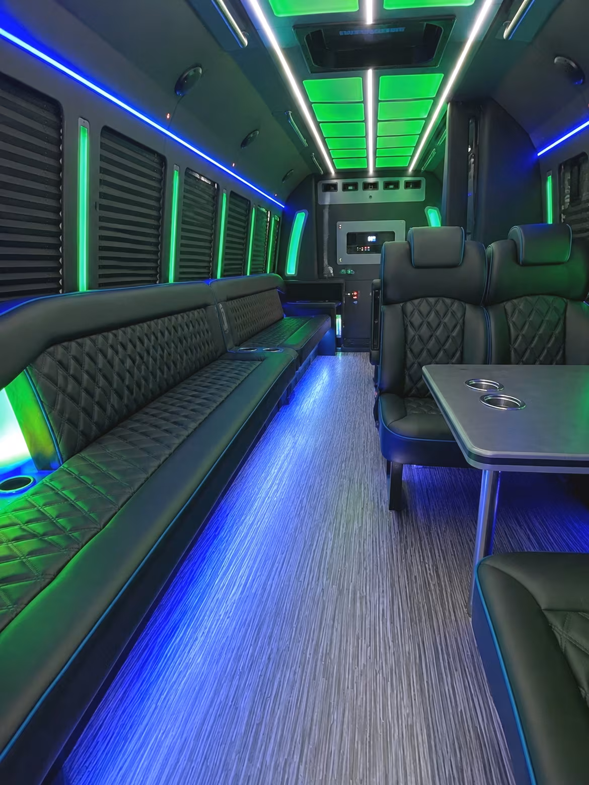 Fort Collins Winery Tour & Pub Crawl Transportation party bus interior